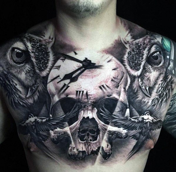 tatuaje genial calavera para hombre 47
