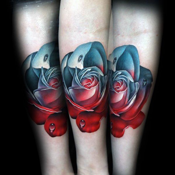 tatuaje genial rosas para hombre 01