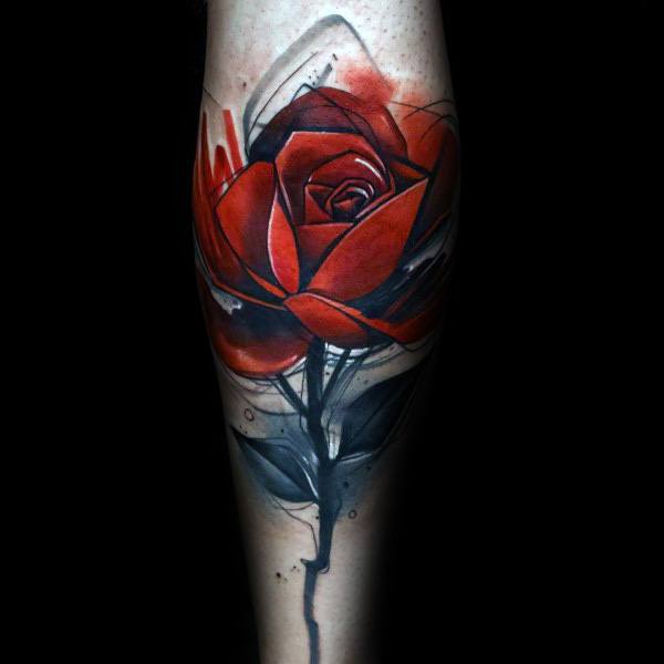 tatuaje genial rosas para hombre 08