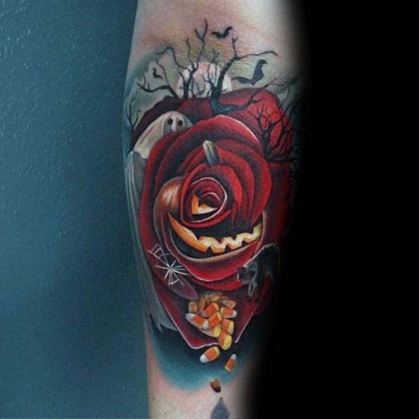 tatuaje genial rosas para hombre 17