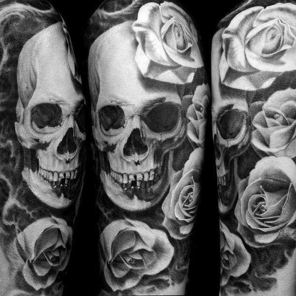 tatuaje genial rosas para hombre 23