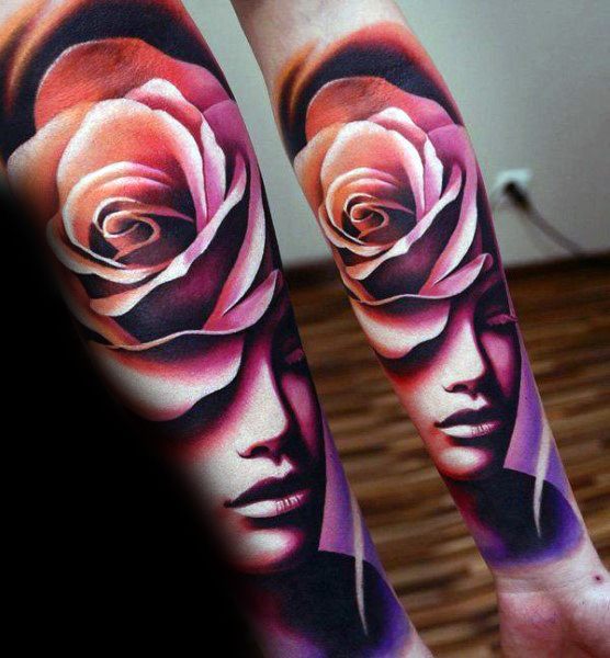 tatuaje genial rosas para hombre 30