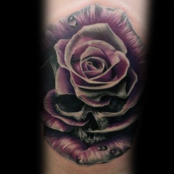 tatuaje genial rosas para hombre 35