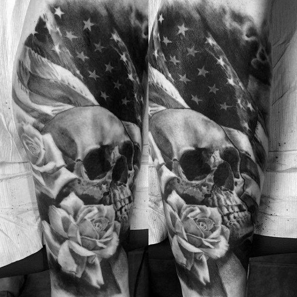 tatuaje genial rosas para hombre 43