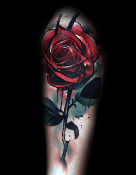 tatuaje genial rosas para hombre 44