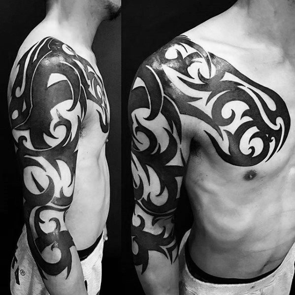 tatuaje genial tribal para hombre 26
