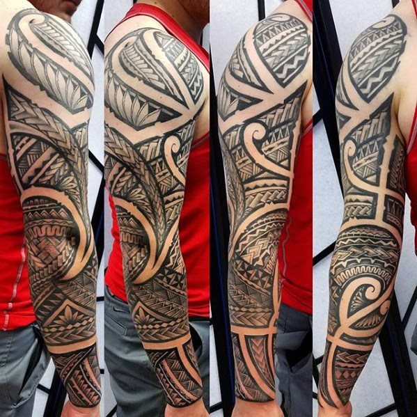 tatuaje genial tribal para hombre 34