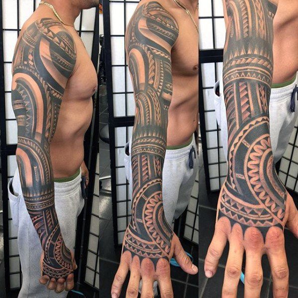 tatuaje genial tribal para hombre 46