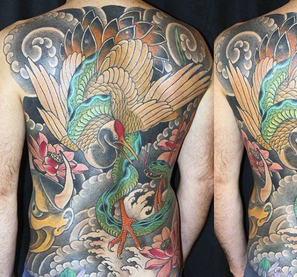 tatuaje fenix japones para hombre 03