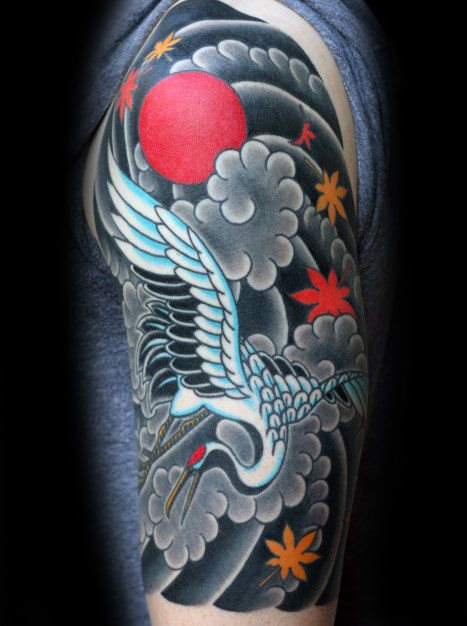 tatuaje fenix japones para hombre 05