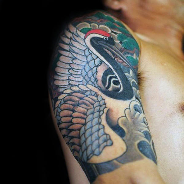 tatuaje fenix japones para hombre 07