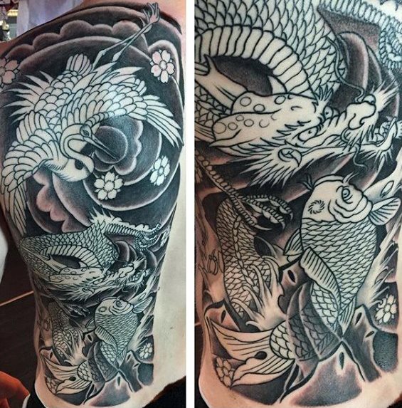 tatuaje fenix japones para hombre 08
