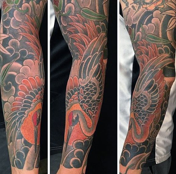 tatuaje fenix japones para hombre 09