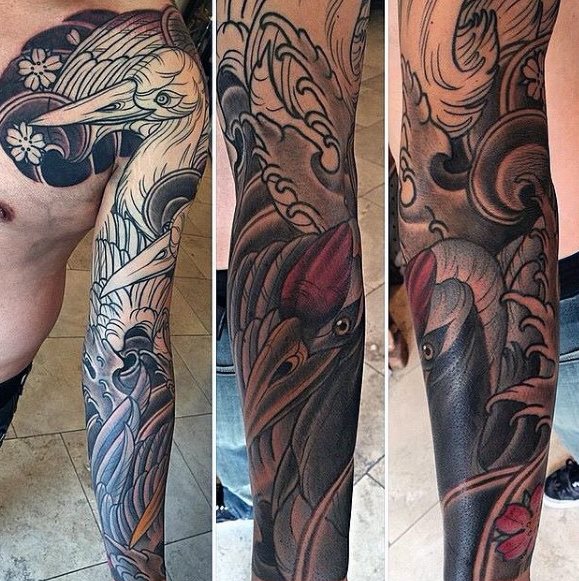 tatuaje fenix japones para hombre 12
