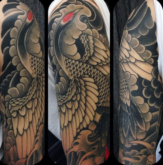 tatuaje fenix japones para hombre 17