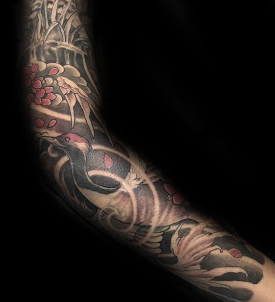 tatuaje fenix japones para hombre 23