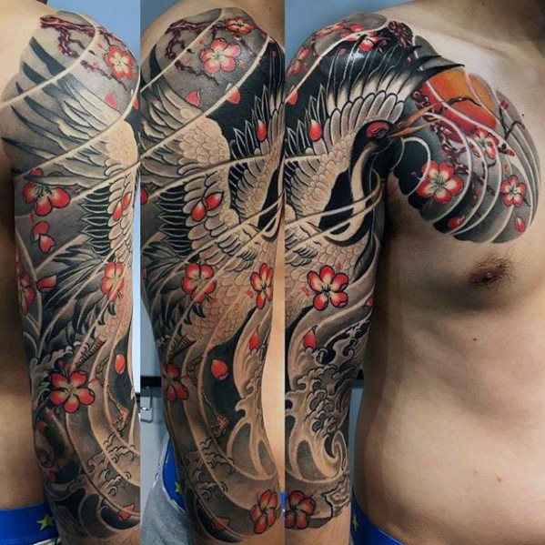 tatuaje fenix japones para hombre 31