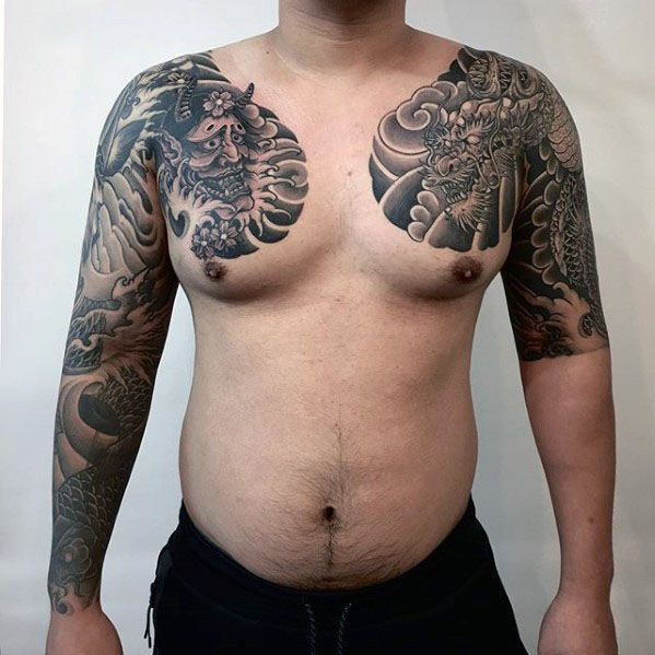 tatuaje japones media manga para hombre 03