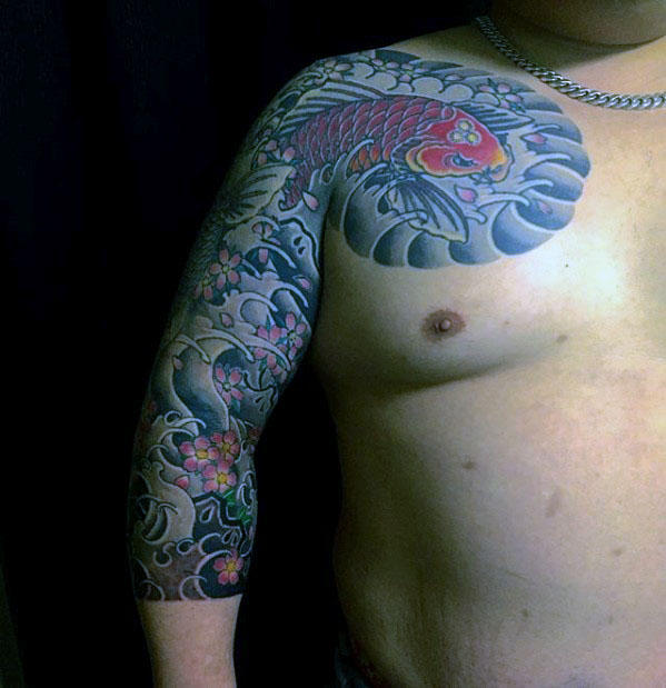 tatuaje japones media manga para hombre 07