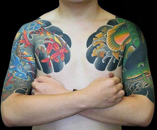 tatuaje japones media manga para hombre 14
