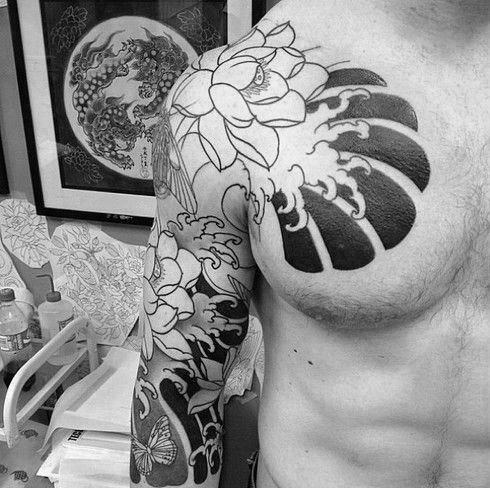 tatuaje japones media manga para hombre 15