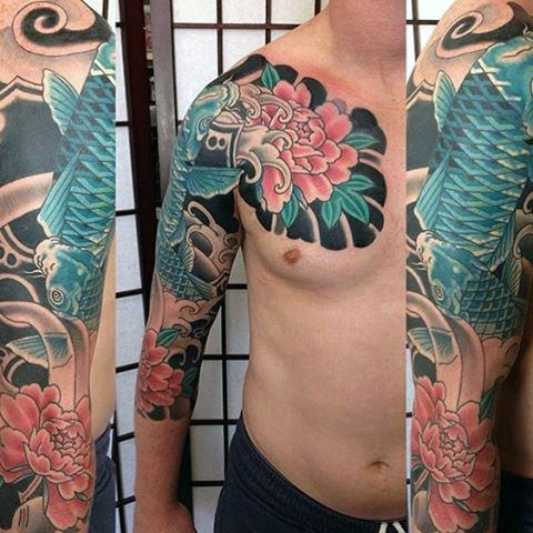 tatuaje japones media manga para hombre 16
