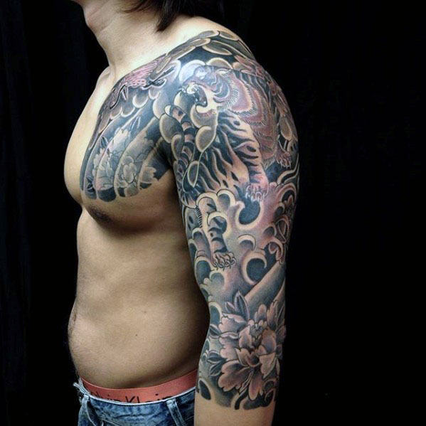 tatuaje japones media manga para hombre 20