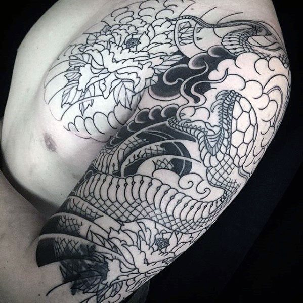 tatuaje japones media manga para hombre 26