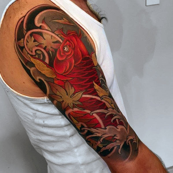 tatuaje japones media manga para hombre 30