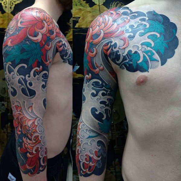 tatuaje japones media manga para hombre 33