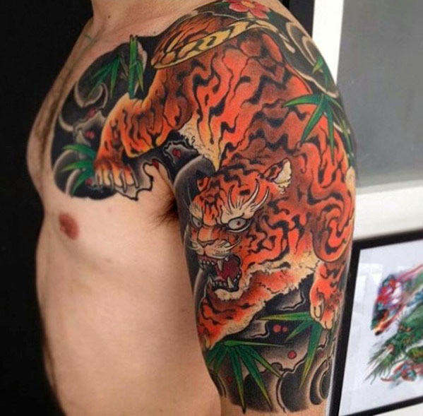 tatuaje japones media manga para hombre 34