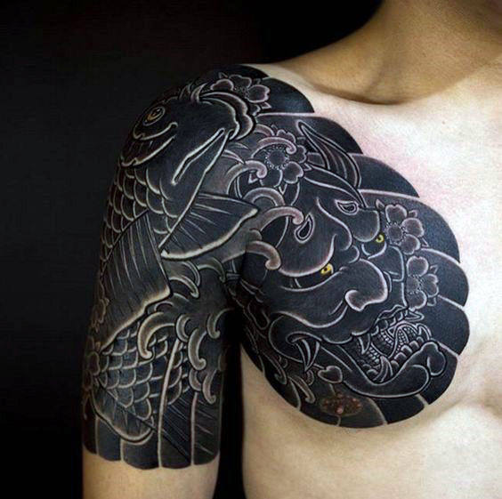 tatuaje japones media manga para hombre 35
