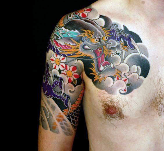 tatuaje japones media manga para hombre 36