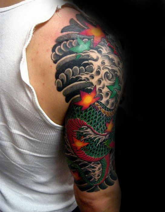 tatuaje japones media manga para hombre 39