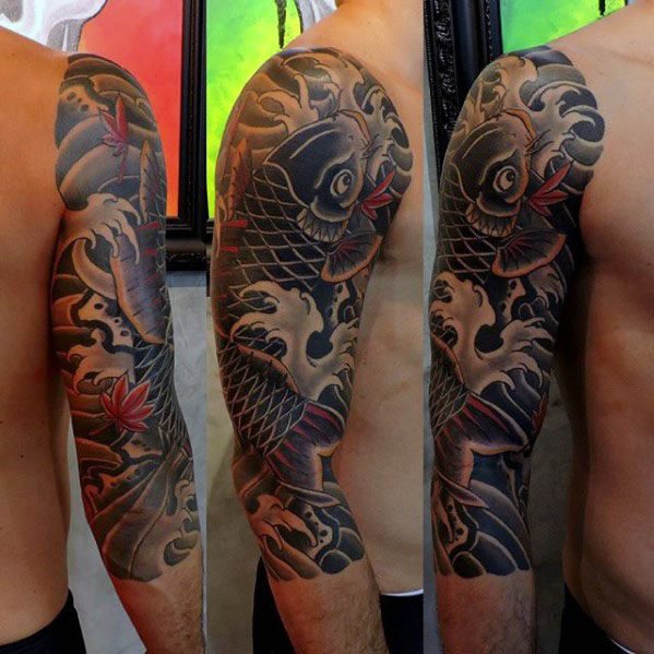 tatuaje japones media manga para hombre 40