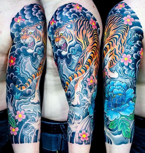 tatuaje japones media manga para hombre 42