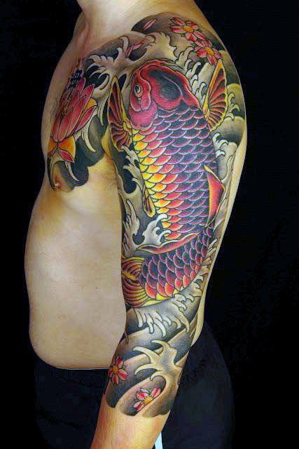 tatuaje japones media manga para hombre 44