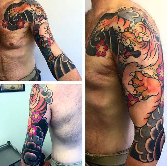 tatuaje japones media manga para hombre 49