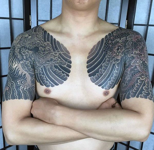 tatuaje japones media manga para hombre 51