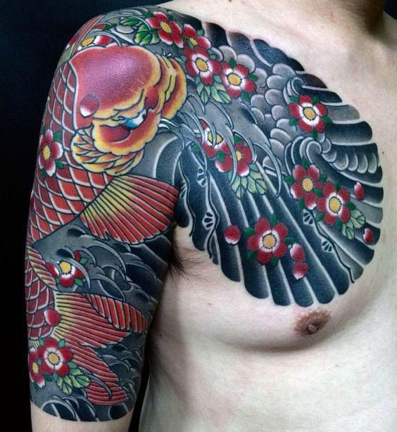 tatuaje japones media manga para hombre 53