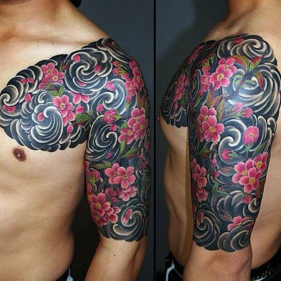 tatuaje japones media manga para hombre 55