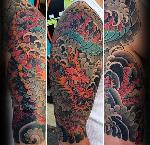 tatuaje japones media manga para hombre 58