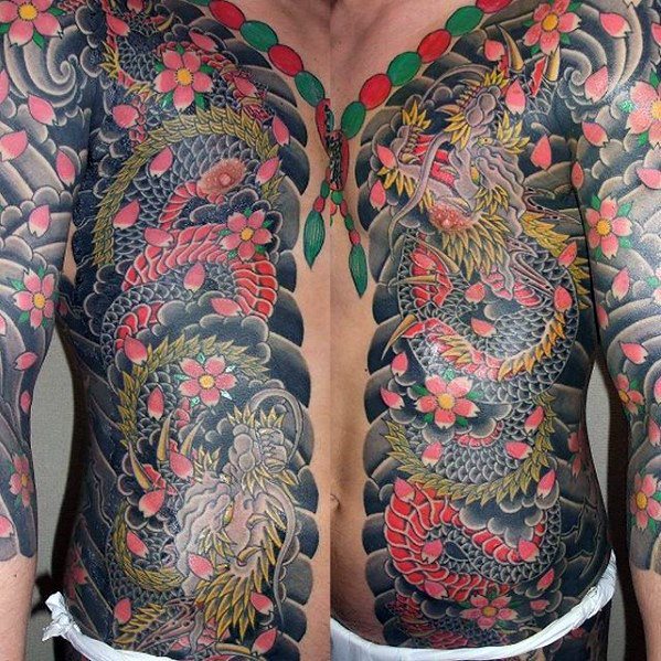 tatuaje japones pecho para hombre 05