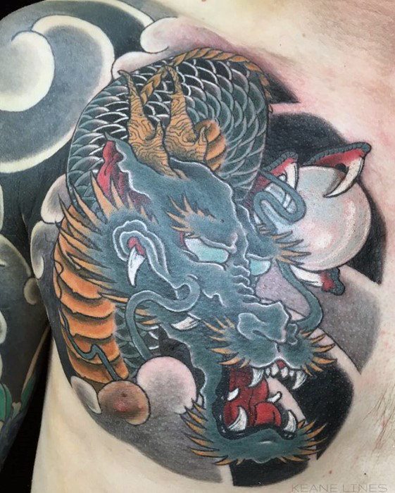 tatuaje japones pecho para hombre 28