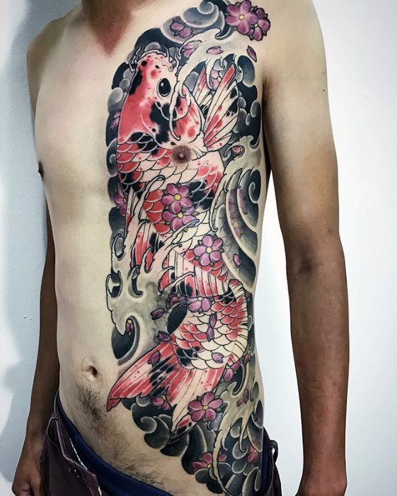 tatuaje japones pecho para hombre 43