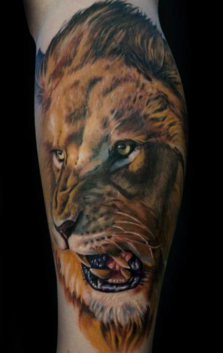 tatuaje leon antebrazo para hombre 36