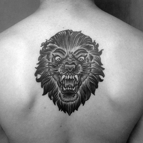 tatuaje leon espalda para hombre 26