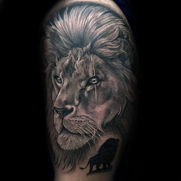 tatuaje manga leon para hombre 06