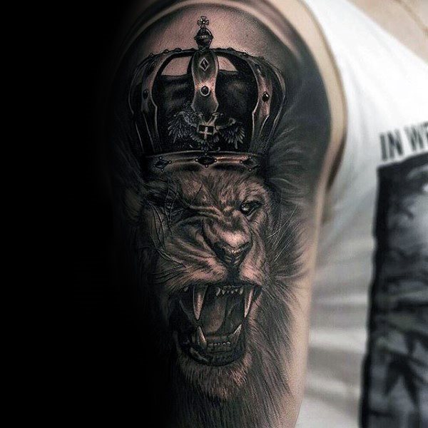 tatuaje manga leon para hombre 07