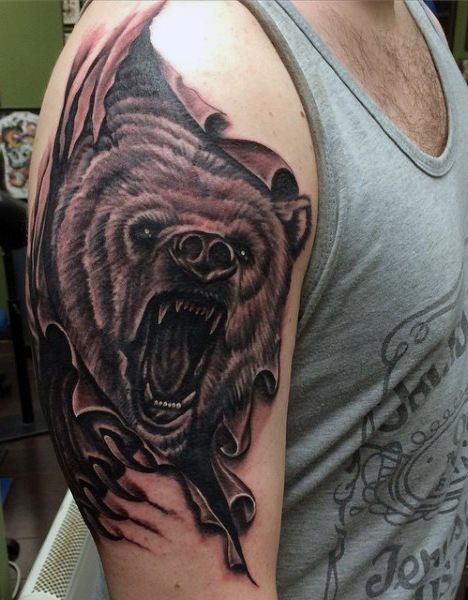 tatuaje oso para hombre 01